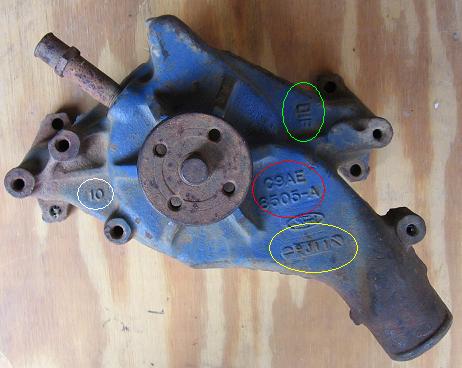 1969 and 1970 Water Pump